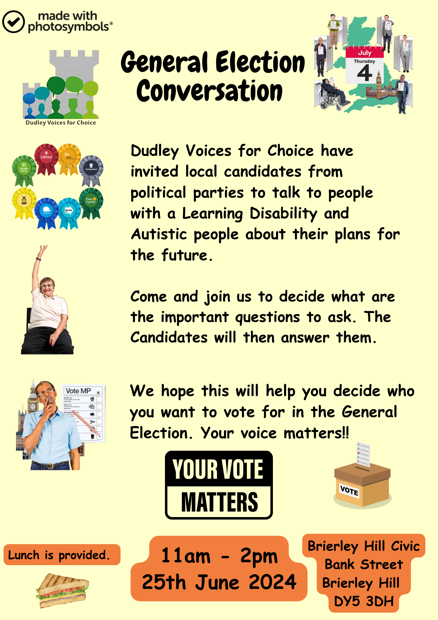 General Election Conversation Event poster